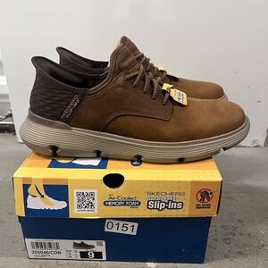 Skechers Hands-Free Slip-ins Garza Gervin 205046 Size 9 Dark Brown Sneakers